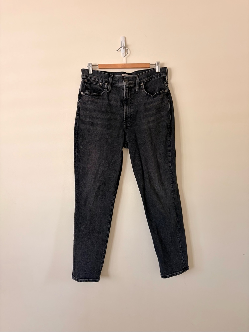 Madewell Perfect vintage Washed Black Straight-Leg Jeans
